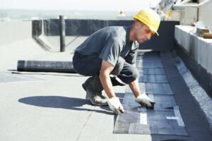Commercial flat roof coating work by AZ Coatings