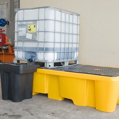 Secondary containment polyurea coating installation