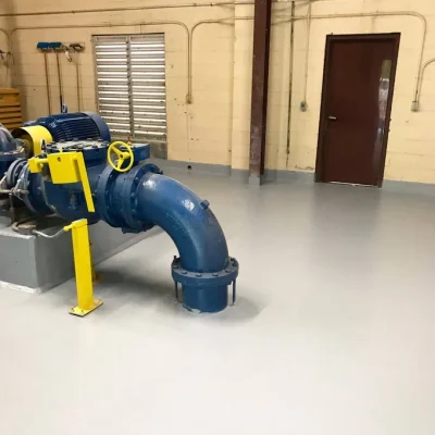 Water treatment non-skid polyurea coating